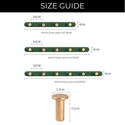Vintage Grüner Wandgarderobe mit Haken