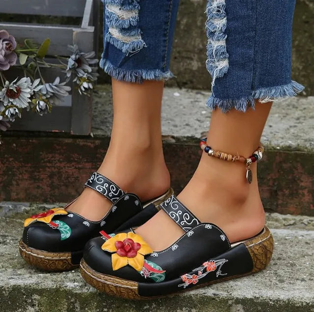 Harriet - Elegante 3D Blumensandalen
