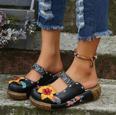 Harriet - Elegante 3D Blumensandalen