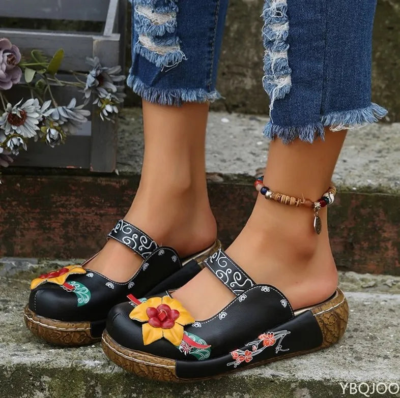 Harriet - Elegante 3D Blumensandalen