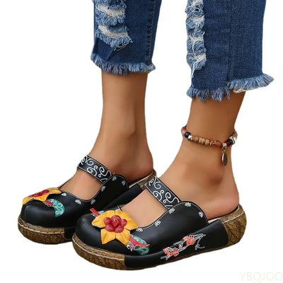 Harriet - Elegante 3D Blumensandalen