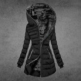 Stilvolle warme Winterjacke für Damen in Schwarz