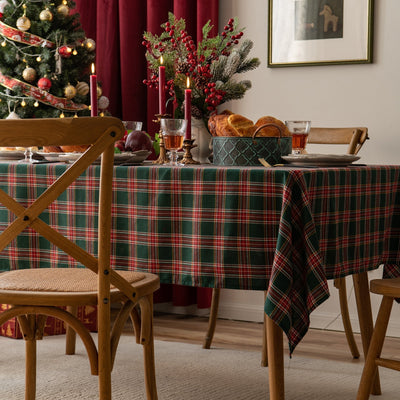 Weihnachtsfeier Traditionelle Schottische Karos Tischdecke