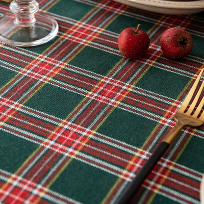 Weihnachtsfeier Traditionelle Schottische Karos Tischdecke