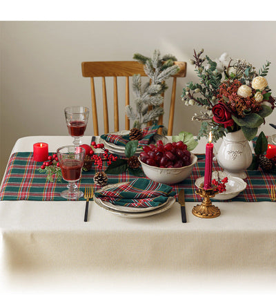 Weihnachtsfeier Traditionelle Schottische Karos Tischdecke