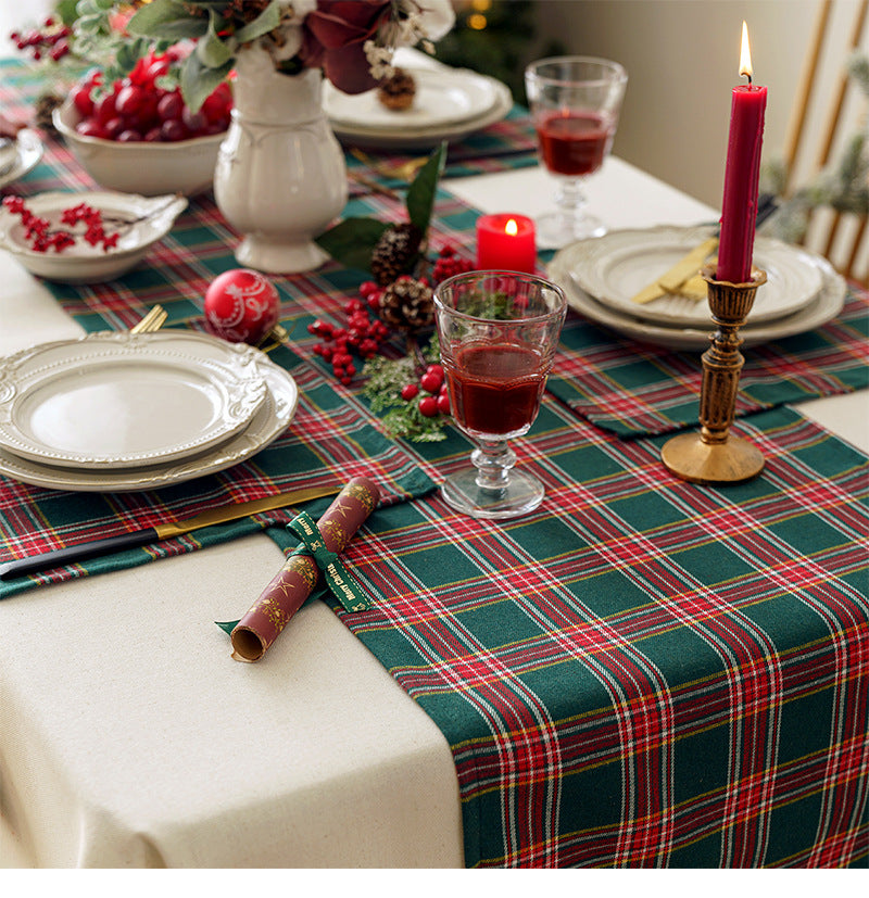 Weihnachtsfeier Traditionelle Schottische Karos Tischdecke