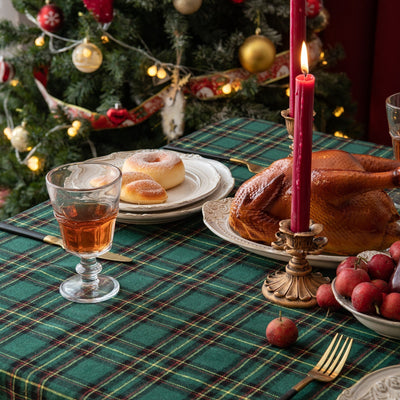 Weihnachtsfeier Traditionelle Schottische Karos Tischdecke