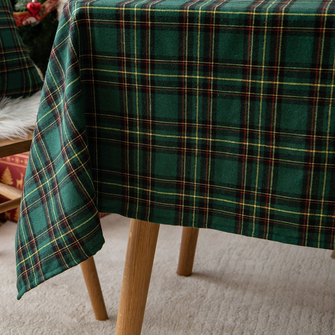 Weihnachtsfeier Traditionelle Schottische Karos Tischdecke