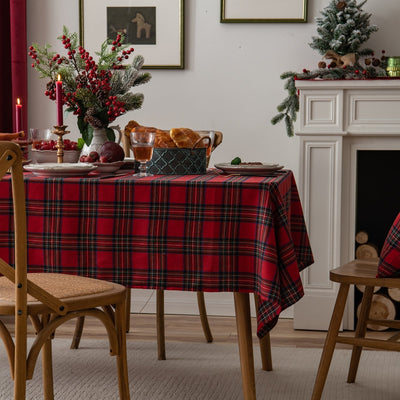 Weihnachtsfeier Traditionelle Schottische Karos Tischdecke