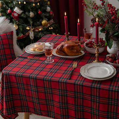 Weihnachtsfeier Traditionelle Schottische Karos Tischdecke