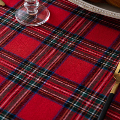 Weihnachtsfeier Traditionelle Schottische Karos Tischdecke