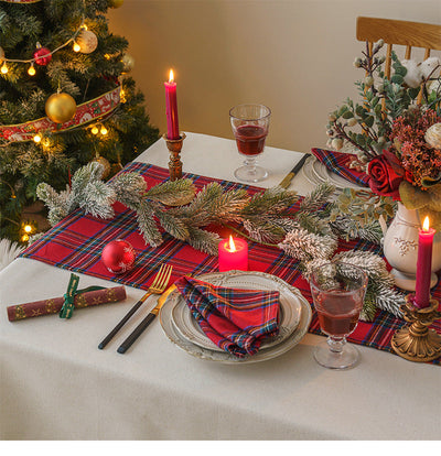 Weihnachtsfeier Traditionelle Schottische Karos Tischdecke