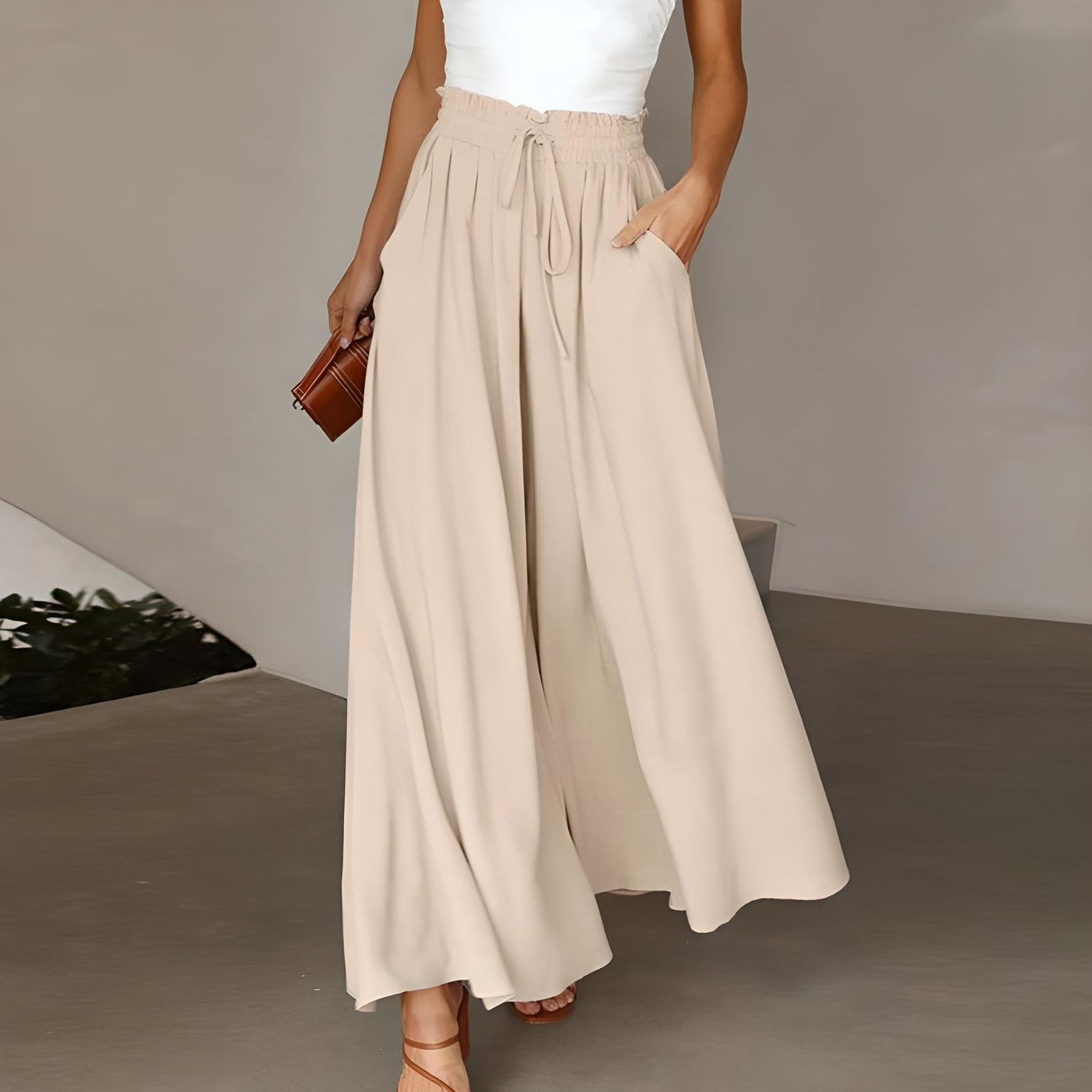 Weite Hose mit Hohem Bund für Eleganz