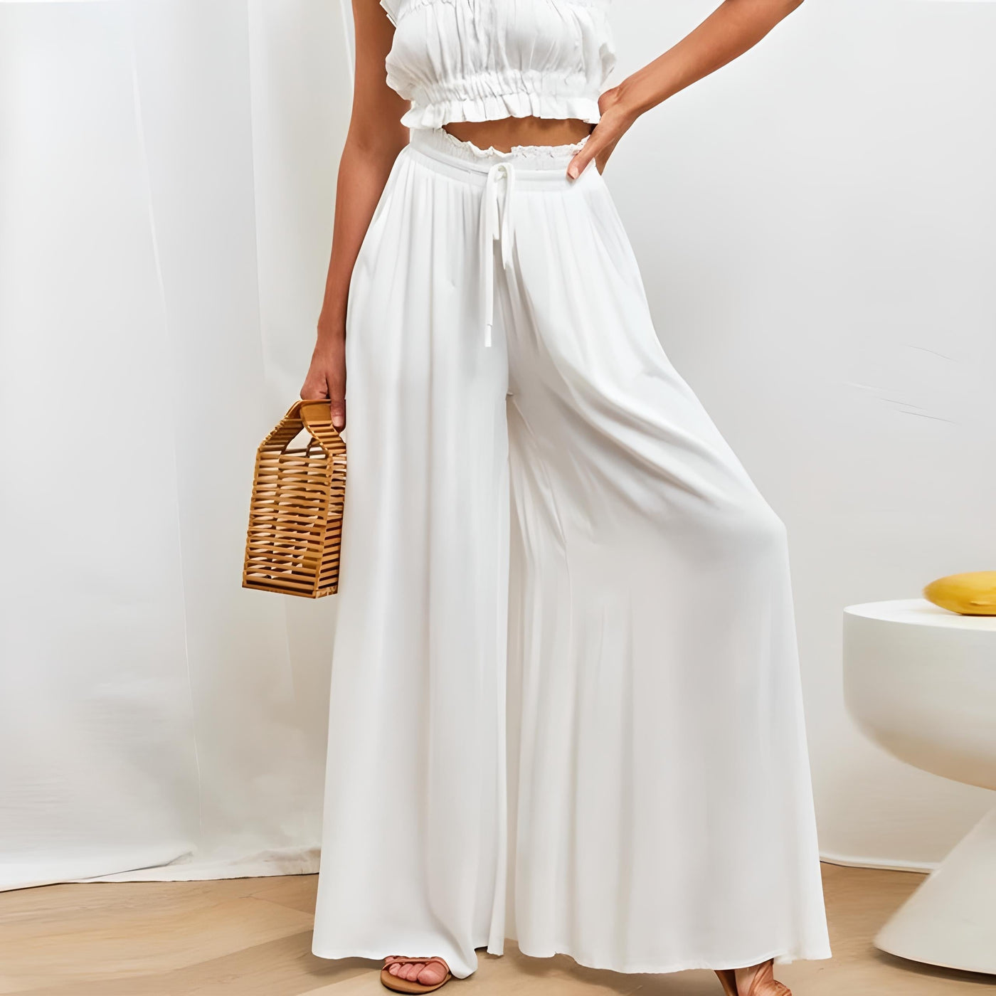 Weite Hose mit Hohem Bund für Eleganz