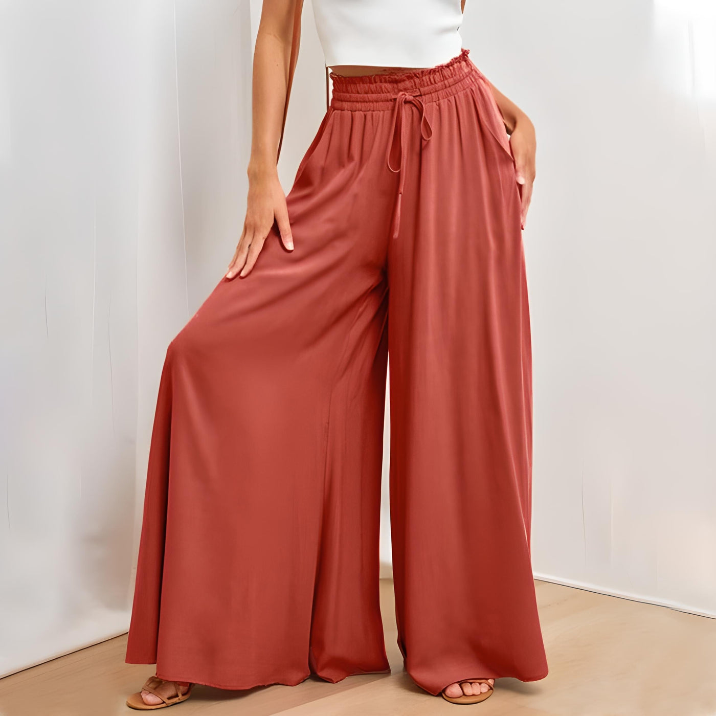 Weite Hose mit Hohem Bund für Eleganz