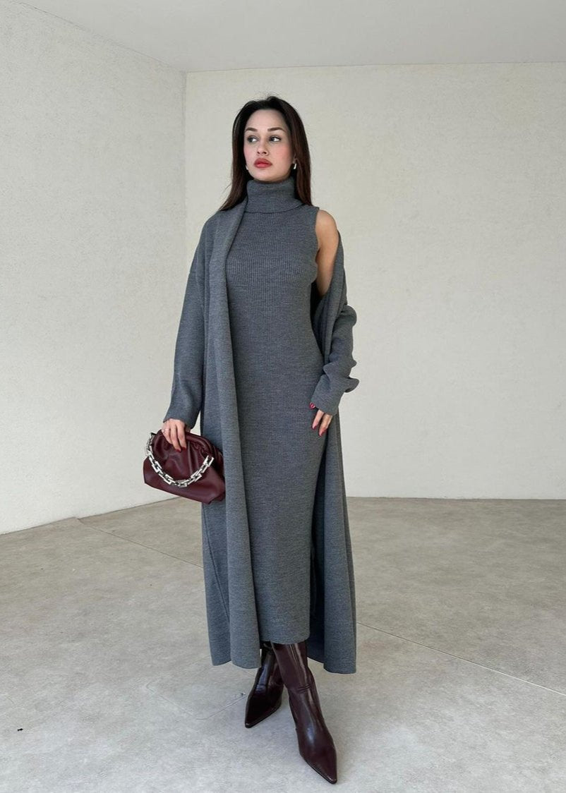 JASMIN - KLEID UND STRICKJACKE SET