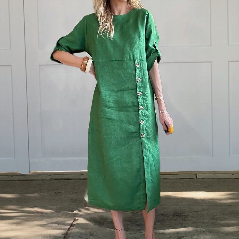 ELEANOR - KLEID AUS LEINEN UND BAUMWOLLE