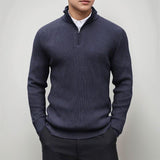 Walhalla™-Pullover aus hochwertigem Rippstrick mit Rollkragen / Minimalistisches Design, makellose Struktur und eine beeindruckende Präsenz! in Marine