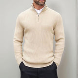 Walhalla™-Pullover aus hochwertigem Rippstrick mit Rollkragen / Minimalistisches Design, makellose Struktur und eine beeindruckende Präsenz! in Beige