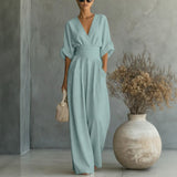 Granada™-Jumpsuit mit Taillengürtel und modernem Design in Hellblau