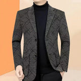 Salzburg™ Blazer mit Strukturierter Webung und Geometrischer Musterung in Grau