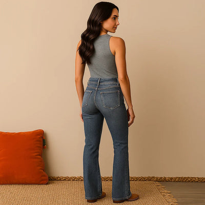 SIBEL - HOCHGESCHNITTENE SCHLAGJEANS