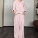 Valenne™ Premium Set aus Baumwoll-Leinen mit modernem Design in Rosa