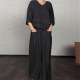 Valenne™ Premium Set aus Baumwoll-Leinen mit modernem Design in Schwarz