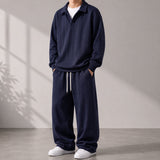 Valdren™ Herren 2-Teiliges Set Aus Strukturierter Strickware in Marineblau