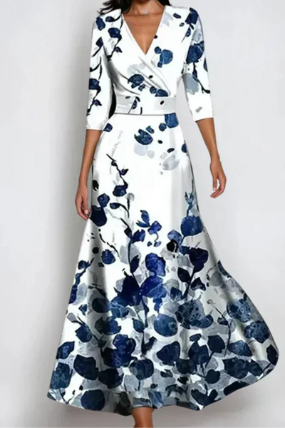 Elisa - Stilvolles Wickelkleid mit floralen Motiven