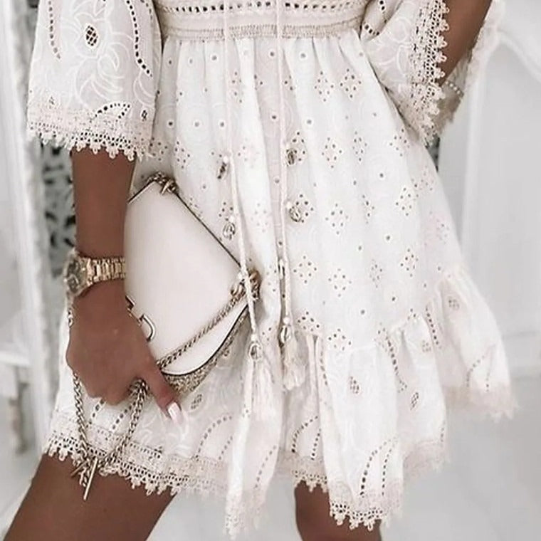 Ymir – Boho-Kleid mit zarter Spitze