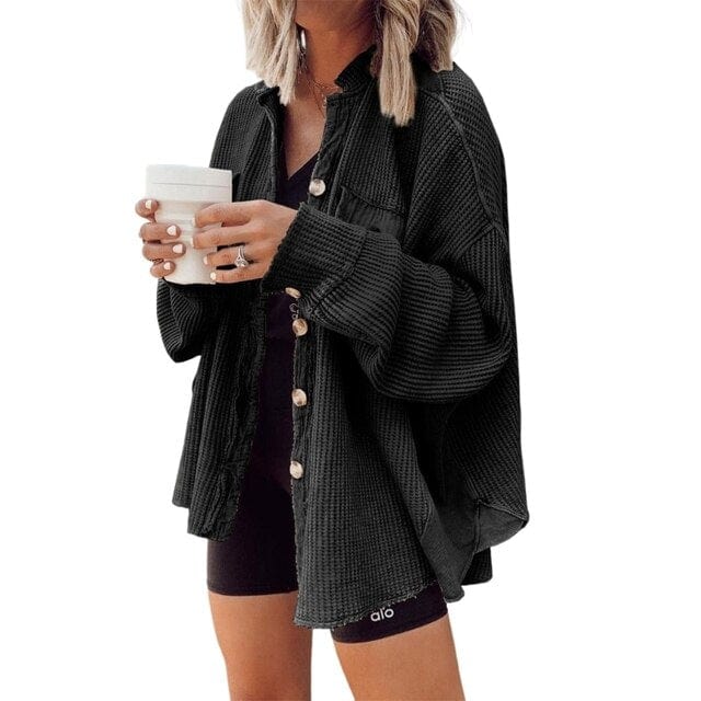 Megan - Knopf-Strickjacke