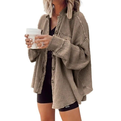Megan - Knopf-Strickjacke