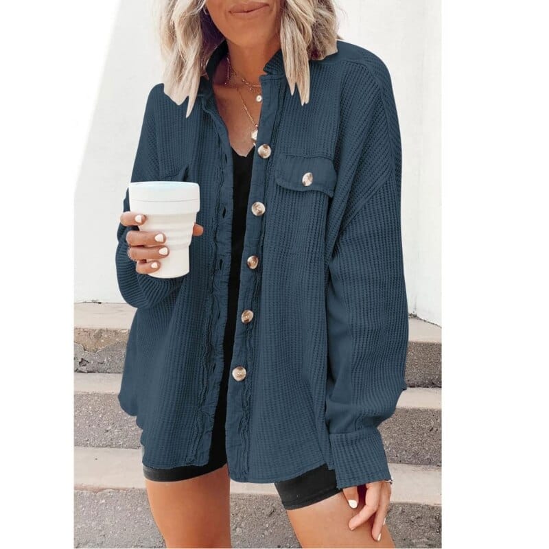 Megan - Knopf-Strickjacke