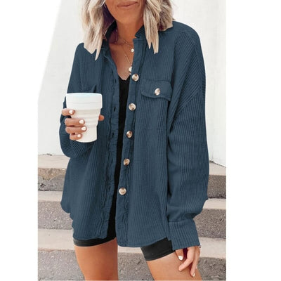 Megan - Knopf-Strickjacke