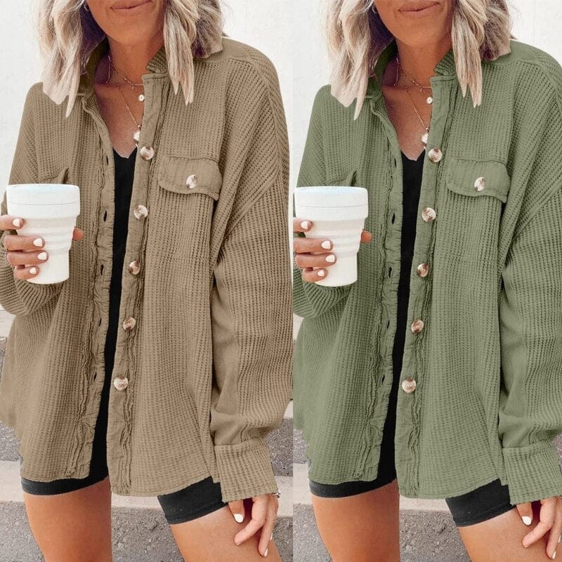 Megan - Knopf-Strickjacke