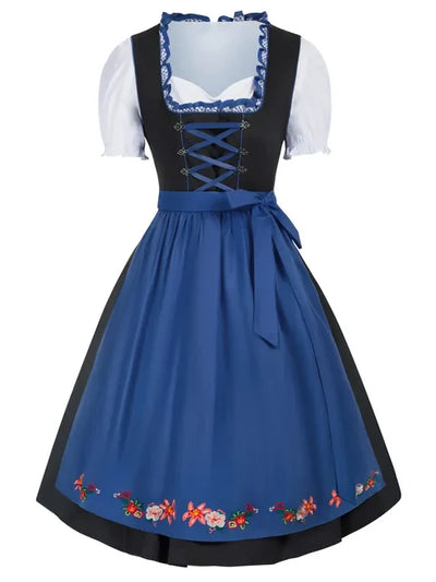 Damen Mini Oktoberfest Dirndlkleid