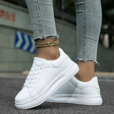Doris | Damen Modische Streetstyle-Freizeit-Sneaker in Weiß