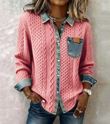 Tiralia - Strukturierter Strickpullover in Rosa