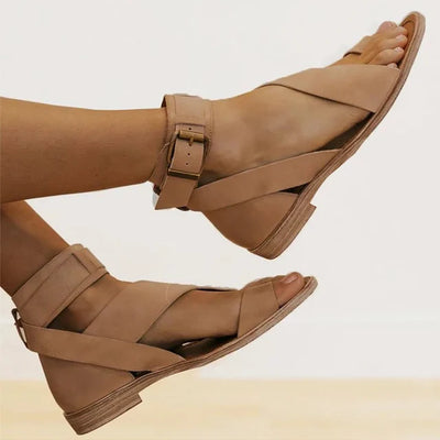 Damen Sandalen mit Wickelriemen – Offene Zehen – Sommerlich & elegant