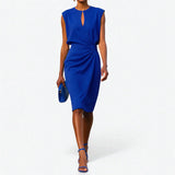 Kathy- Elegantes Damen Etuikleid in Blau
