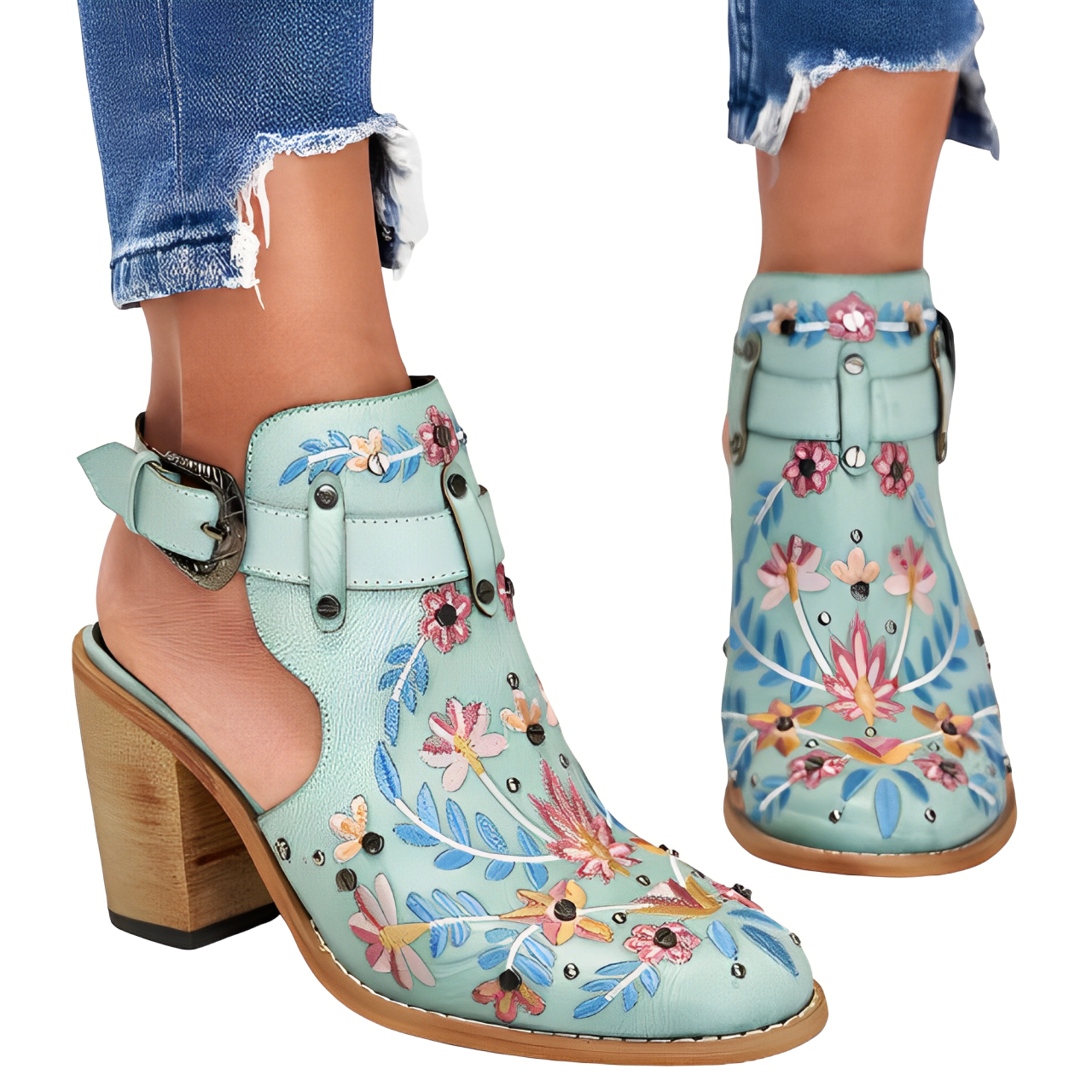 Lucretia - Riemchensandalen mit hohem Absatz