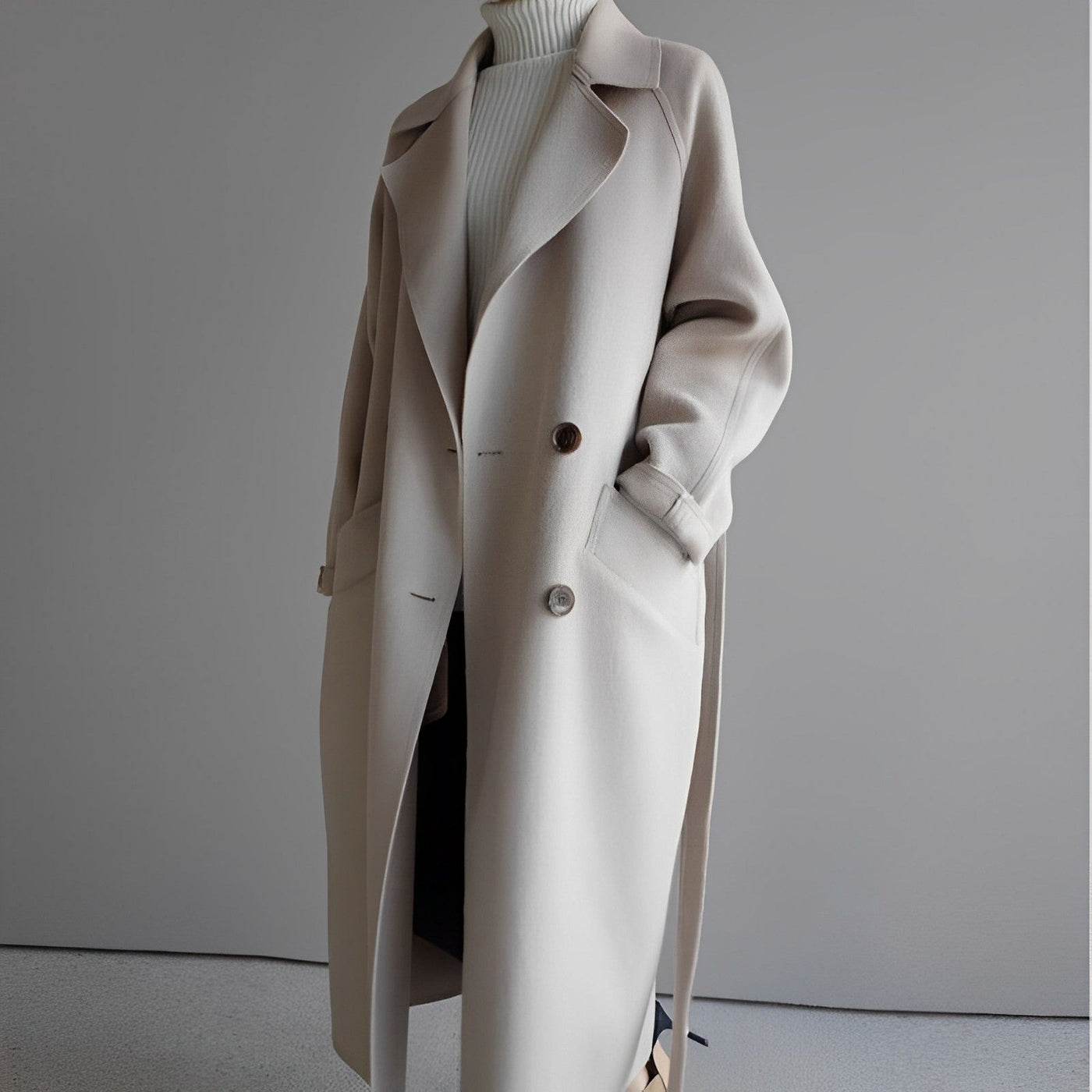 Armida - Eleganter Langer Wollmantel für Damen