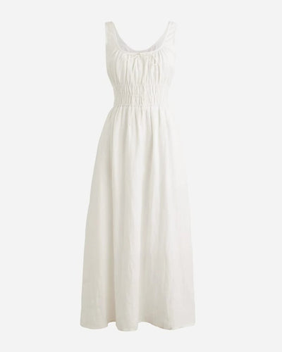 ANGELINA - GERAFFTES LEINENKLEID