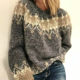 Annika | Gemütlicher Winter-Weihnachtspullover mit lockerem Schnitt in Grau