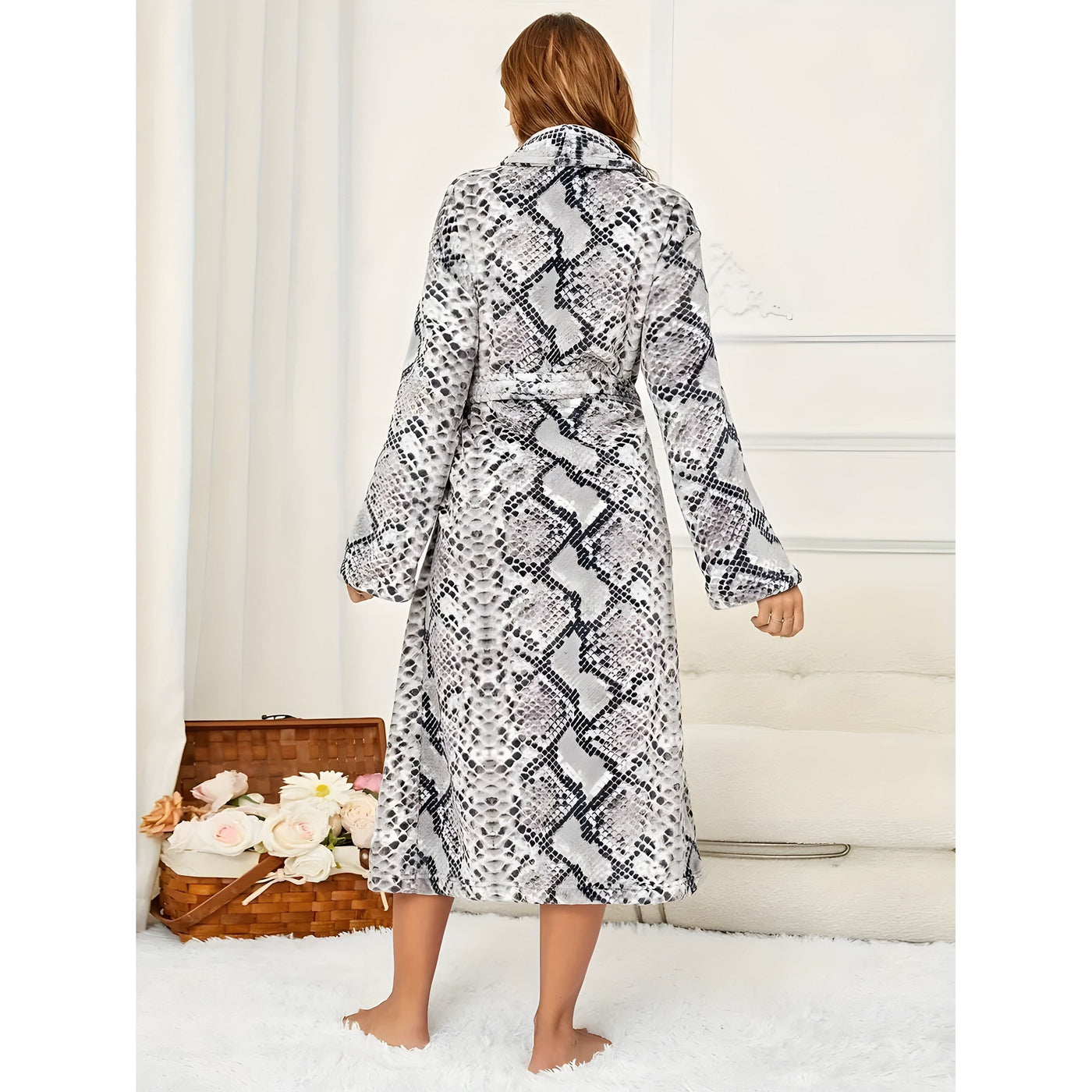 Parthena Bademantel – Lässiger Tie-Dye-Dicker Bademantel