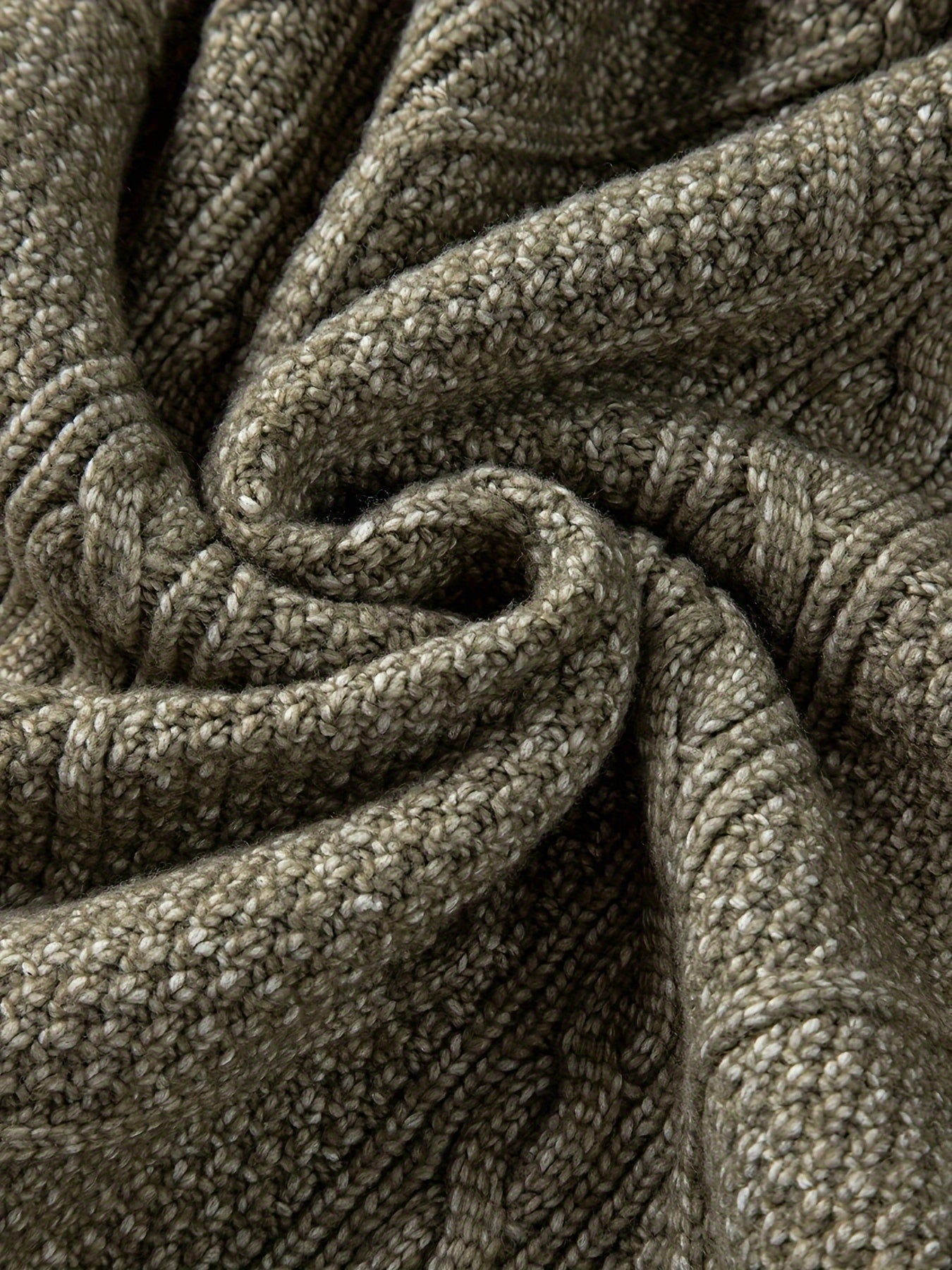 Damen Zopfmusterkleid | Lockeres Langarmkleid