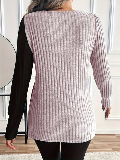 THERESA - BLUSE AUS ASYMMETRISCHEM STRICK