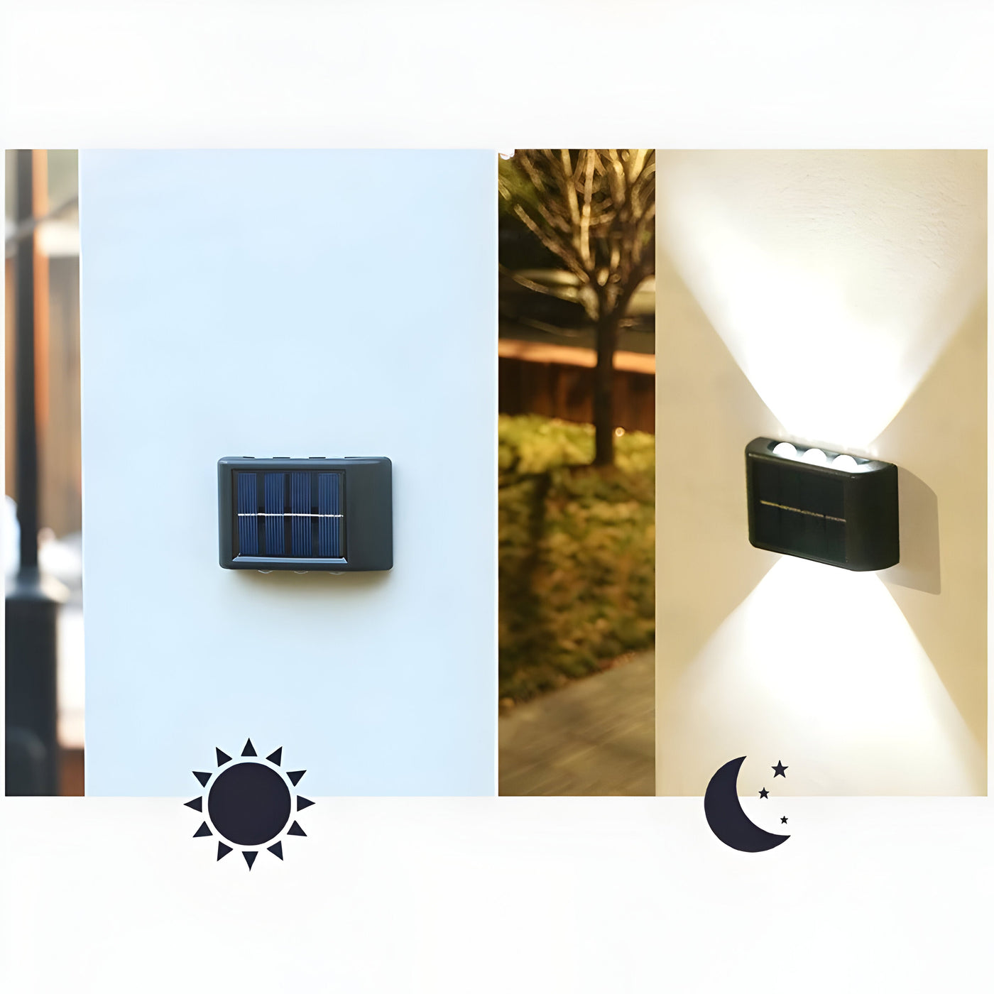 SolaraLux Light - Wasserdichte Solar-LED Oben und Unten Wandleuchte