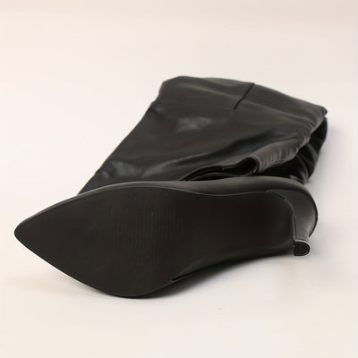 Overknee Stiefel Damen | Spitze Zehenform mit Seitlichem Reißverschluss